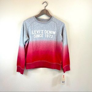 Levi’s Boys Ombré French Terry Sweatshirt Size Large NWT